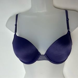 Vassarette‎ Purple Fortune Teller Pushup Wire Bra Medium